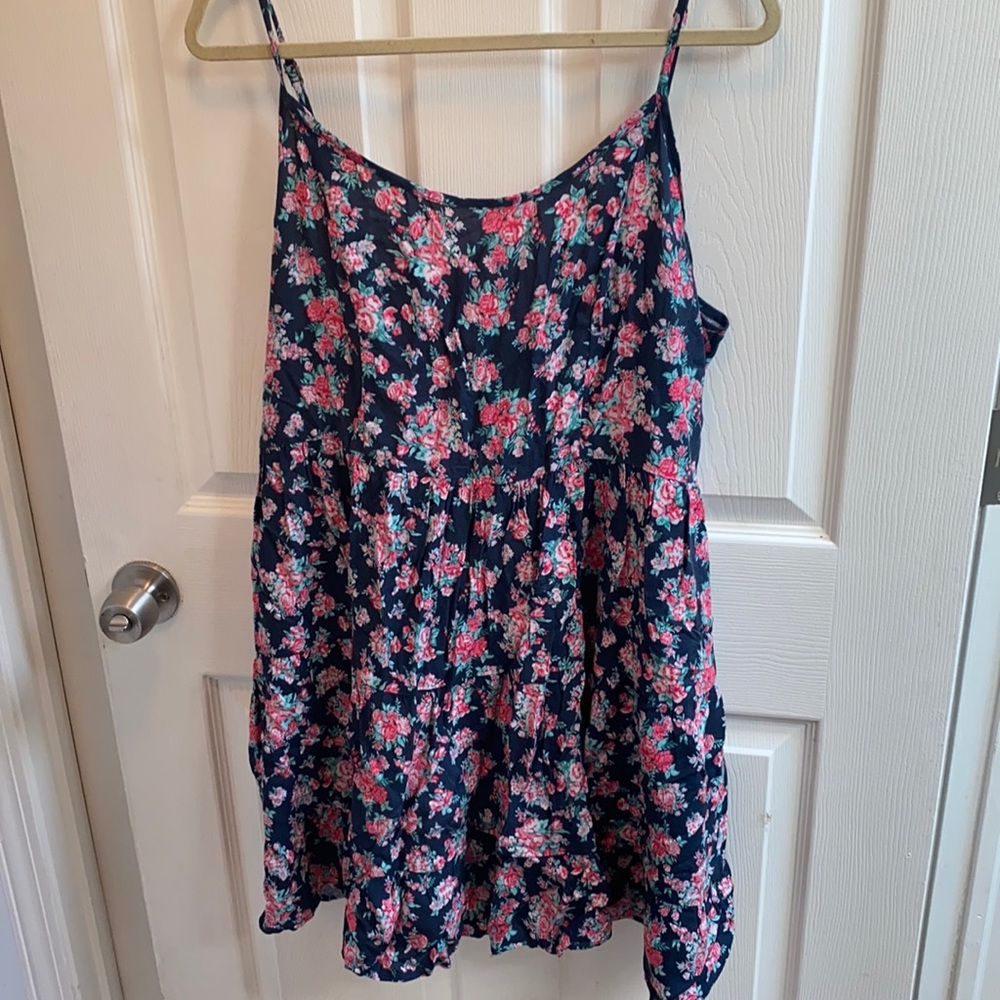Floral open back mini sundress
